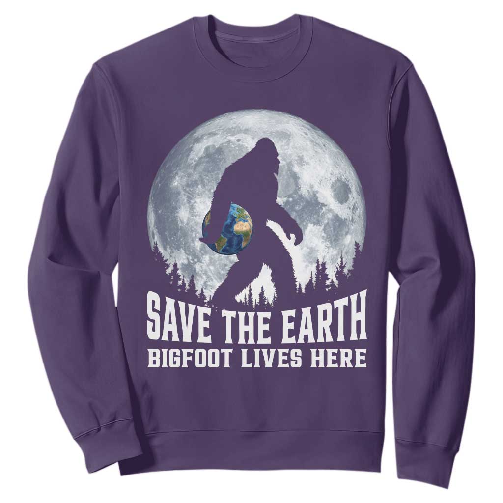 Save Our Planet Nature Lover Sweatshirt Bigfoot Lives Here