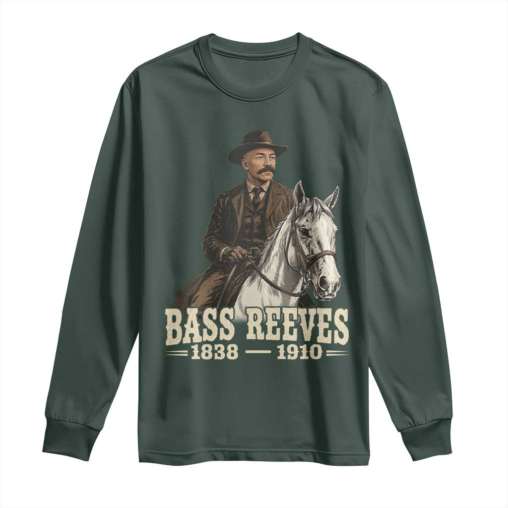 Vintage Bass Reeves First Black US Deputy Marshal Long Sleeve Shirt Legendary Western Lawman History
