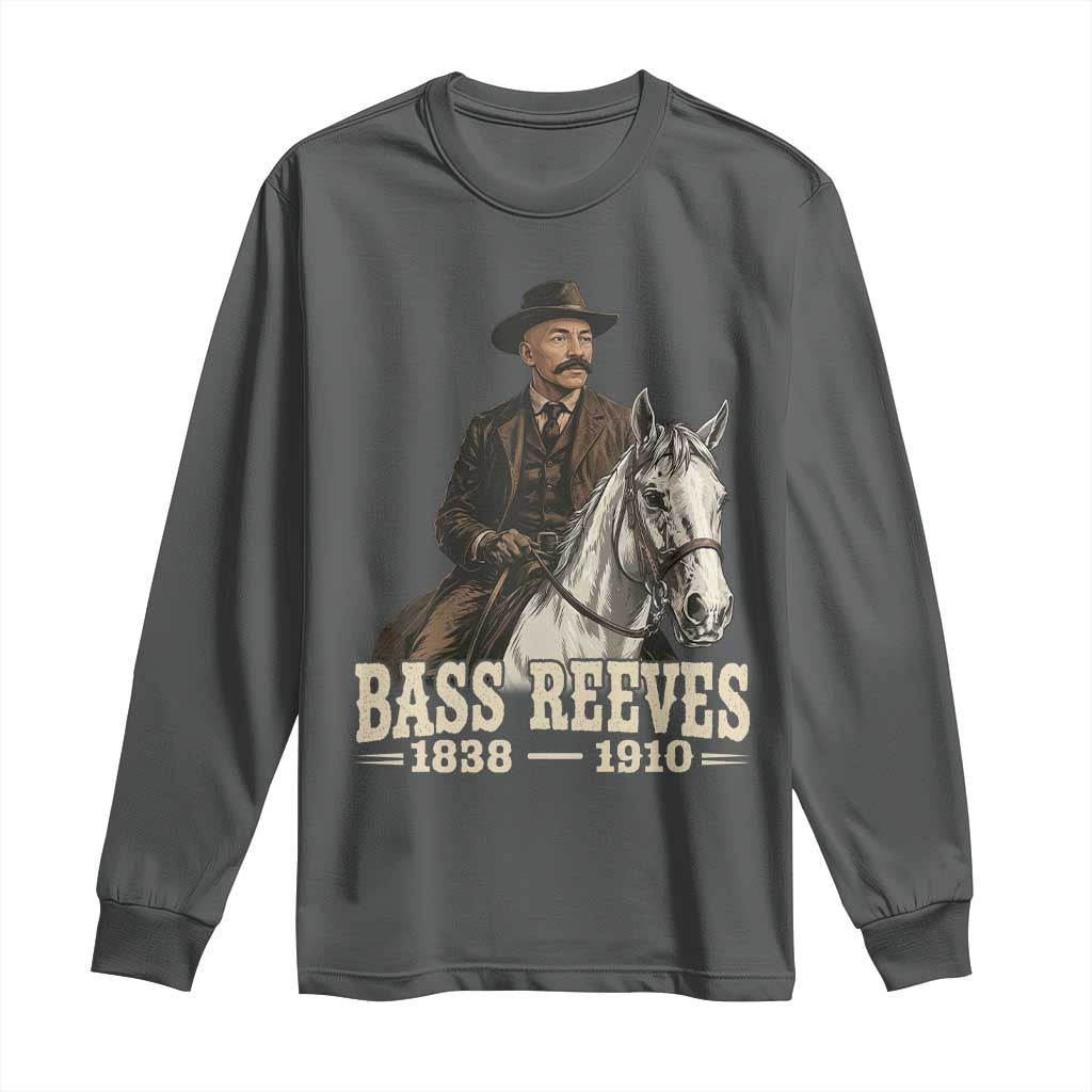 Vintage Bass Reeves First Black US Deputy Marshal Long Sleeve Shirt Legendary Western Lawman History