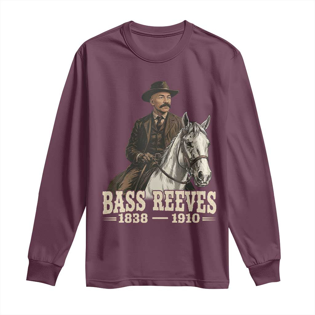 Vintage Bass Reeves First Black US Deputy Marshal Long Sleeve Shirt Legendary Western Lawman History