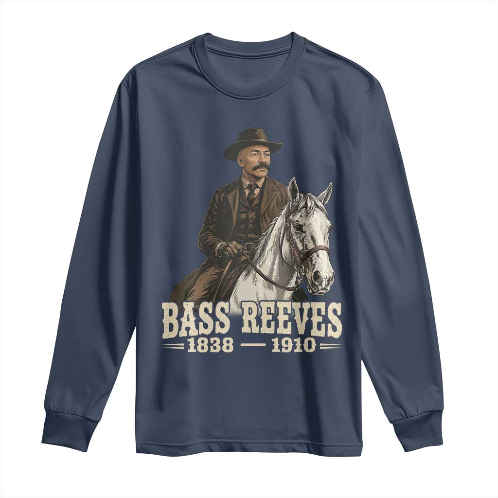 Vintage Bass Reeves First Black US Deputy Marshal Long Sleeve Shirt Legendary Western Lawman History