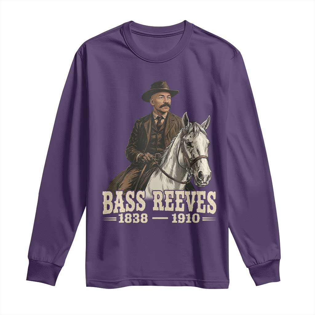 Vintage Bass Reeves First Black US Deputy Marshal Long Sleeve Shirt Legendary Western Lawman History