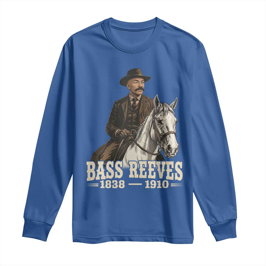 Vintage Bass Reeves First Black US Deputy Marshal Long Sleeve Shirt Legendary Western Lawman History