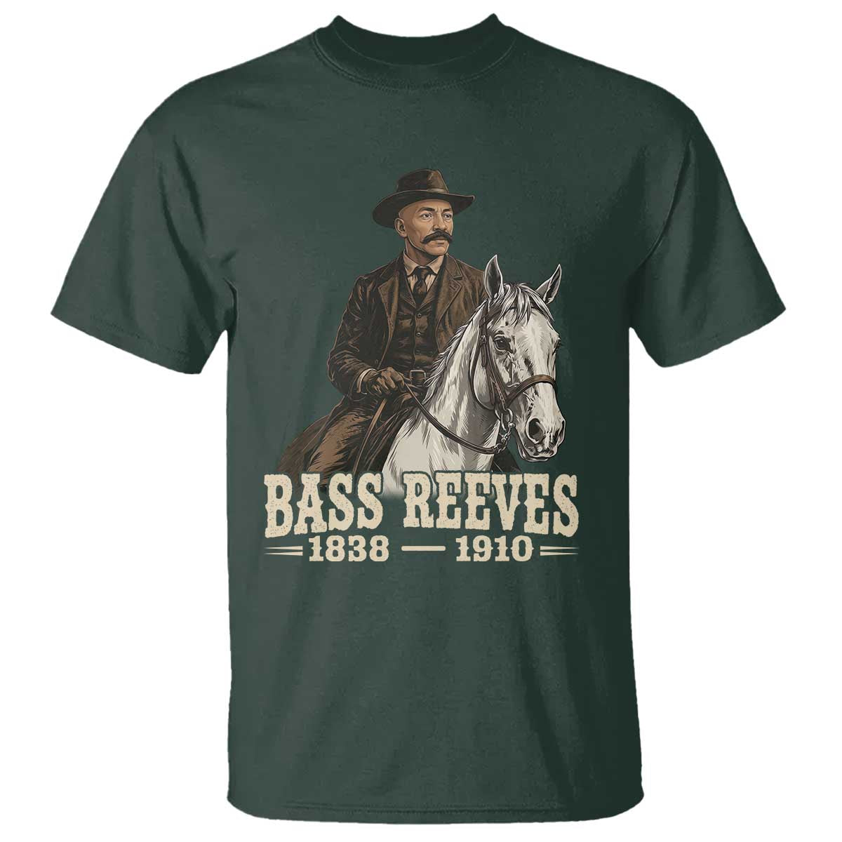 Vintage Bass Reeves First Black US Deputy Marshal T Shirt Legendary Western Lawman History