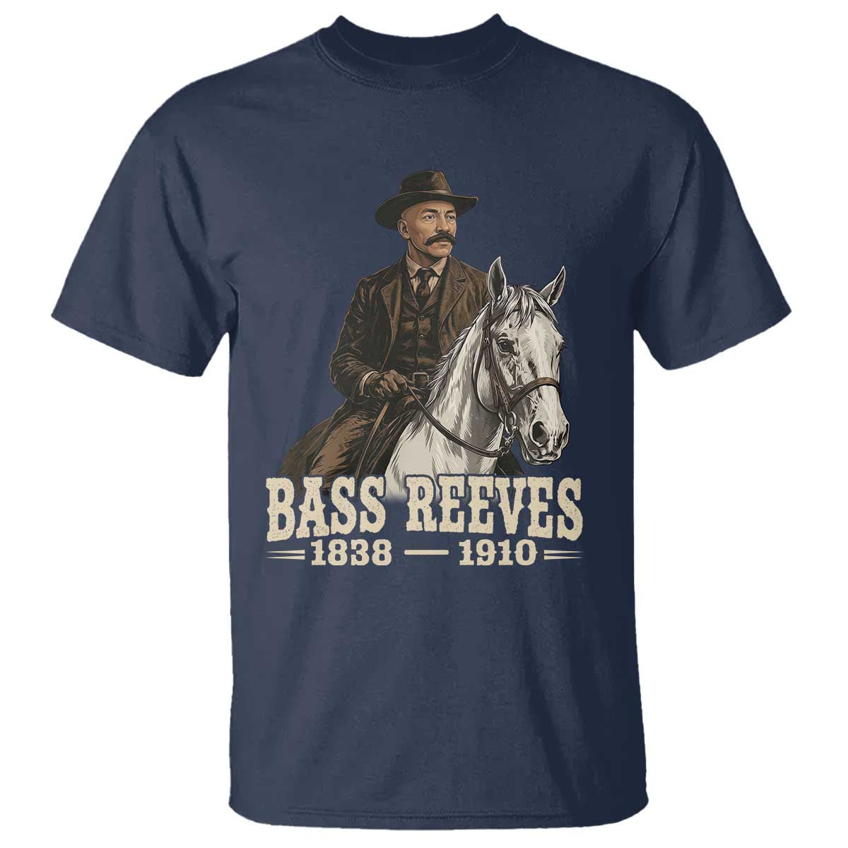 Vintage Bass Reeves First Black US Deputy Marshal T Shirt Legendary Western Lawman History