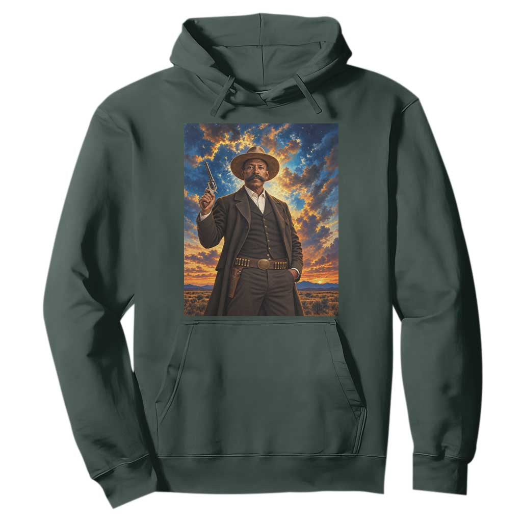 Bass Reeves Wild West Lawman Portrait Hoodie Sunset Western Hero Heritage