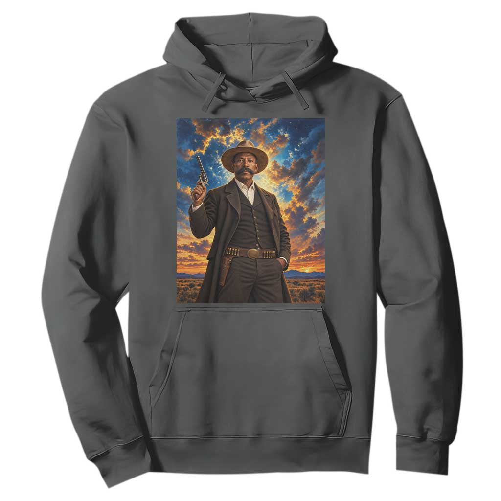 Bass Reeves Wild West Lawman Portrait Hoodie Sunset Western Hero Heritage