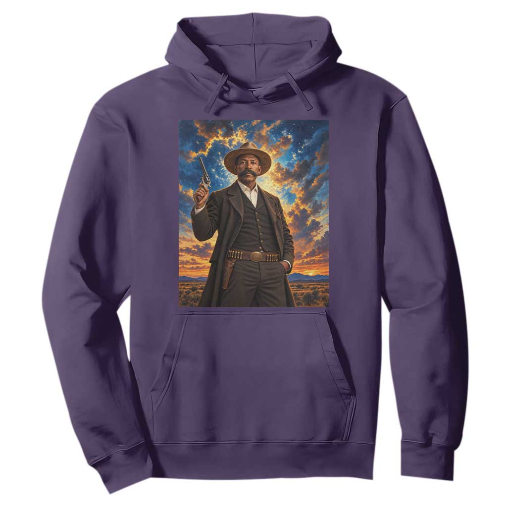 Bass Reeves Wild West Lawman Portrait Hoodie Sunset Western Hero Heritage