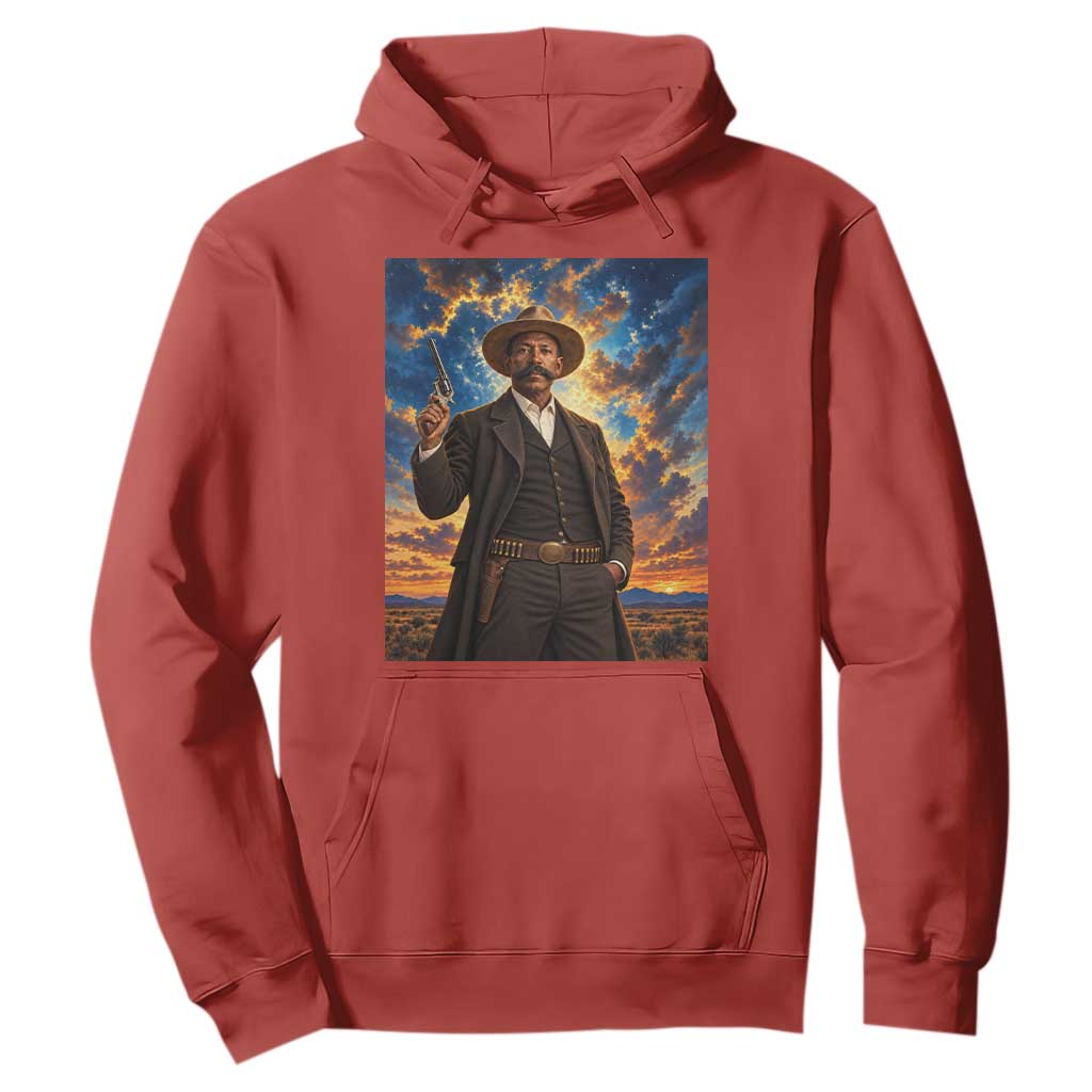 Bass Reeves Wild West Lawman Portrait Hoodie Sunset Western Hero Heritage