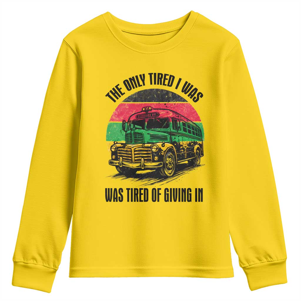 Rosa Parks Tired Of Giving In Youth Sweatshirt Civil Bus Protest
