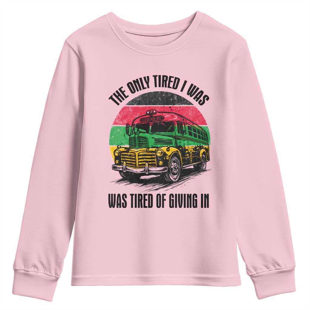 Rosa Parks Tired Of Giving In Youth Sweatshirt Civil Bus Protest
