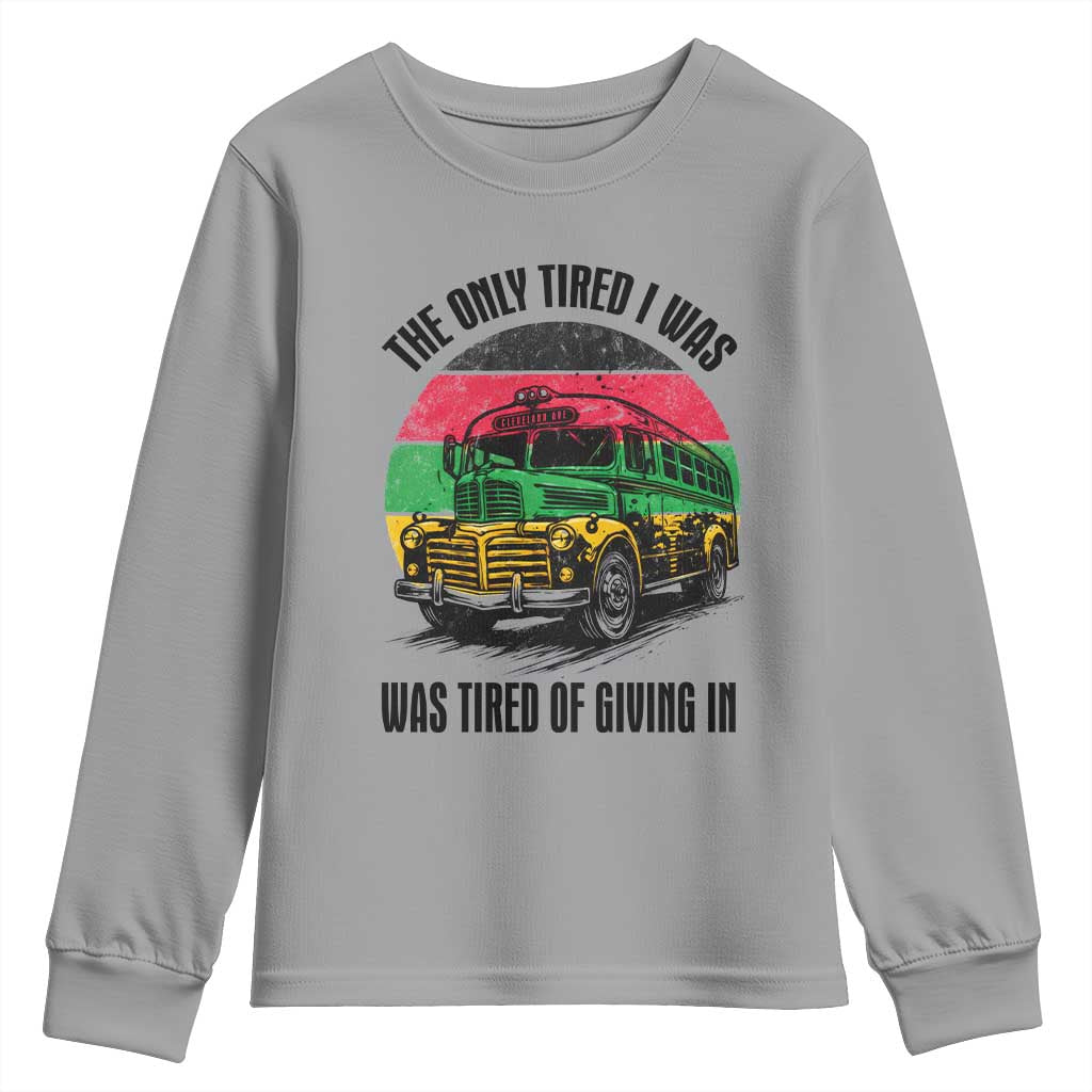 Rosa Parks Tired Of Giving In Youth Sweatshirt Civil Bus Protest