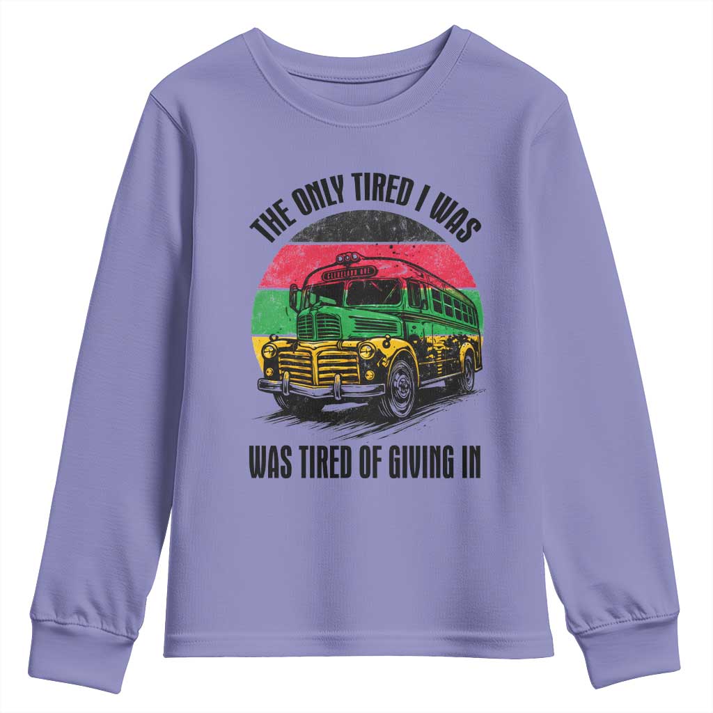 Rosa Parks Tired Of Giving In Youth Sweatshirt Civil Bus Protest