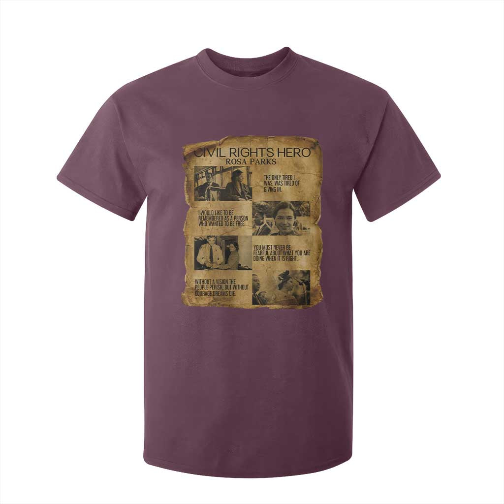 Rosa Parks Quote T Shirt For Kid Civil Rights History Hero