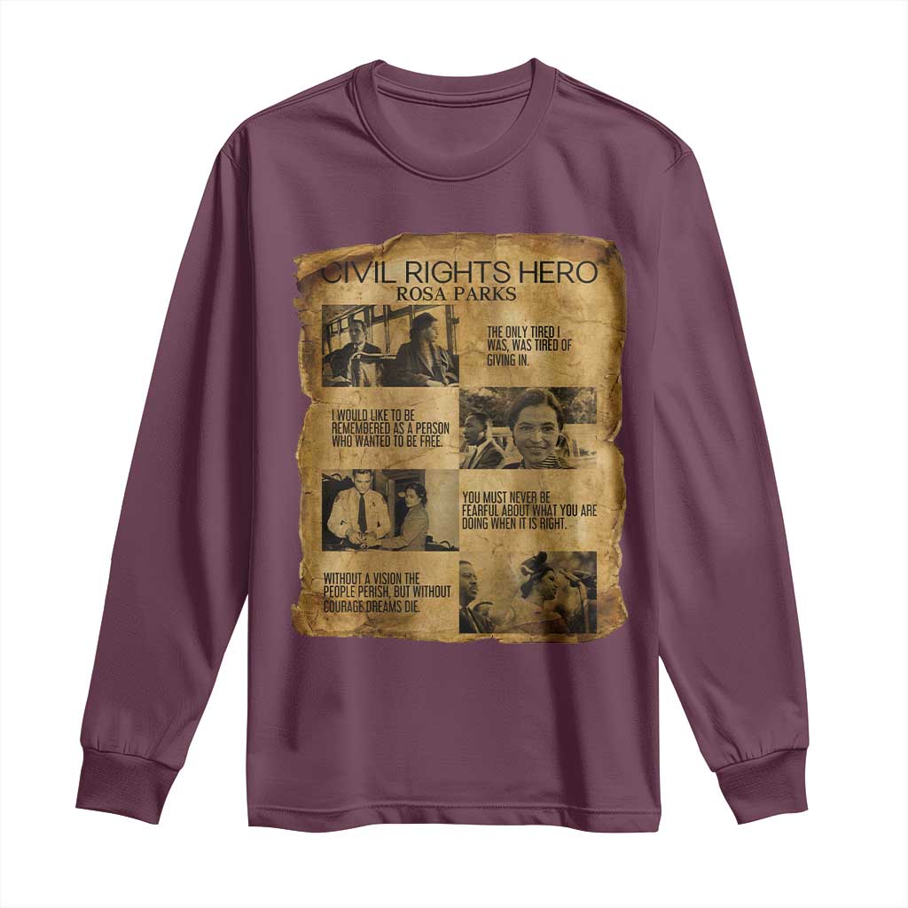 Rosa Parks Quote Long Sleeve Shirt Civil Rights History Hero
