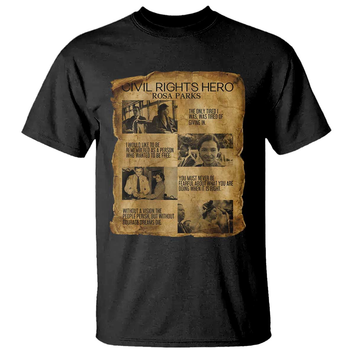 Rosa Parks Quote T Shirt Civil Rights History Hero