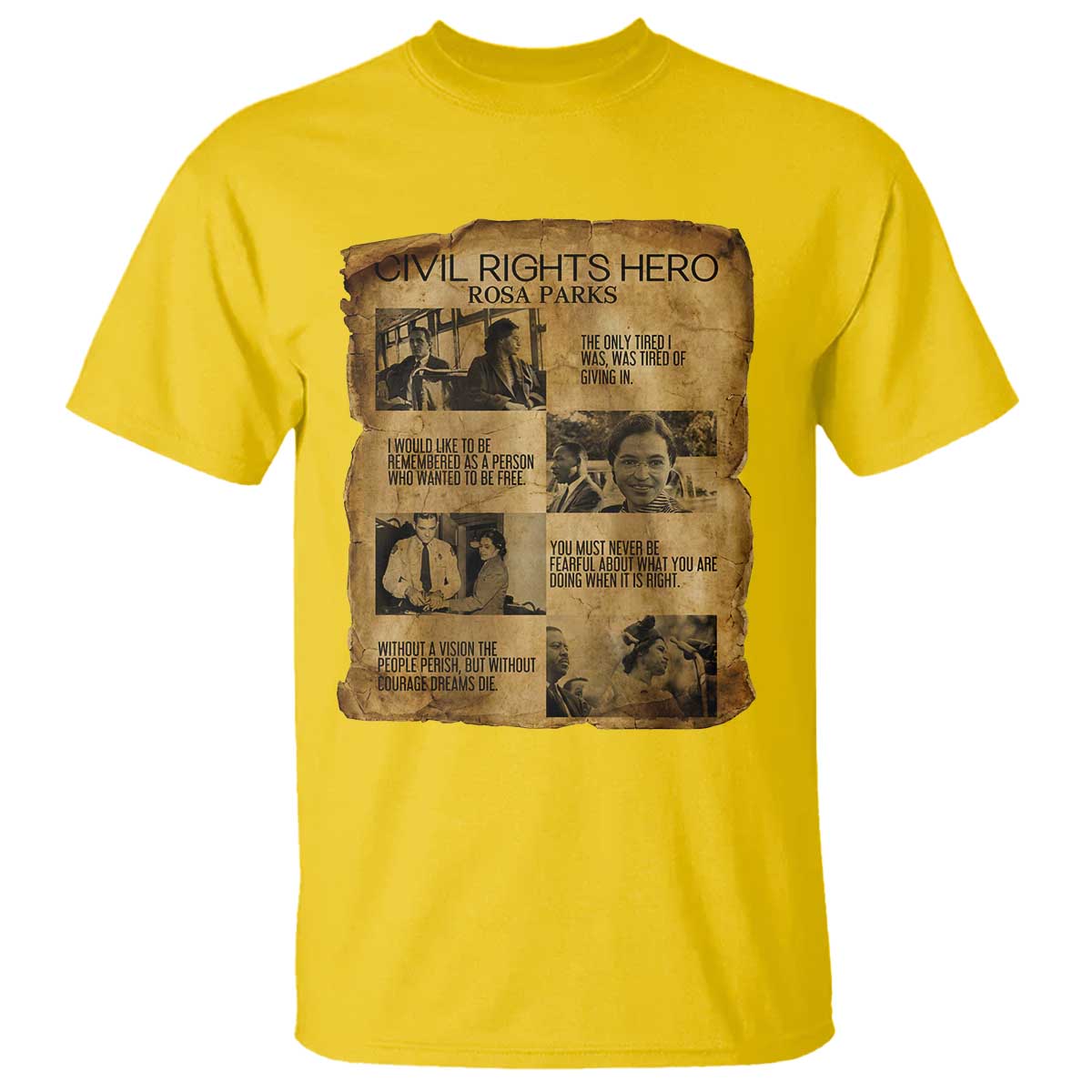 Rosa Parks Quote T Shirt Civil Rights History Hero