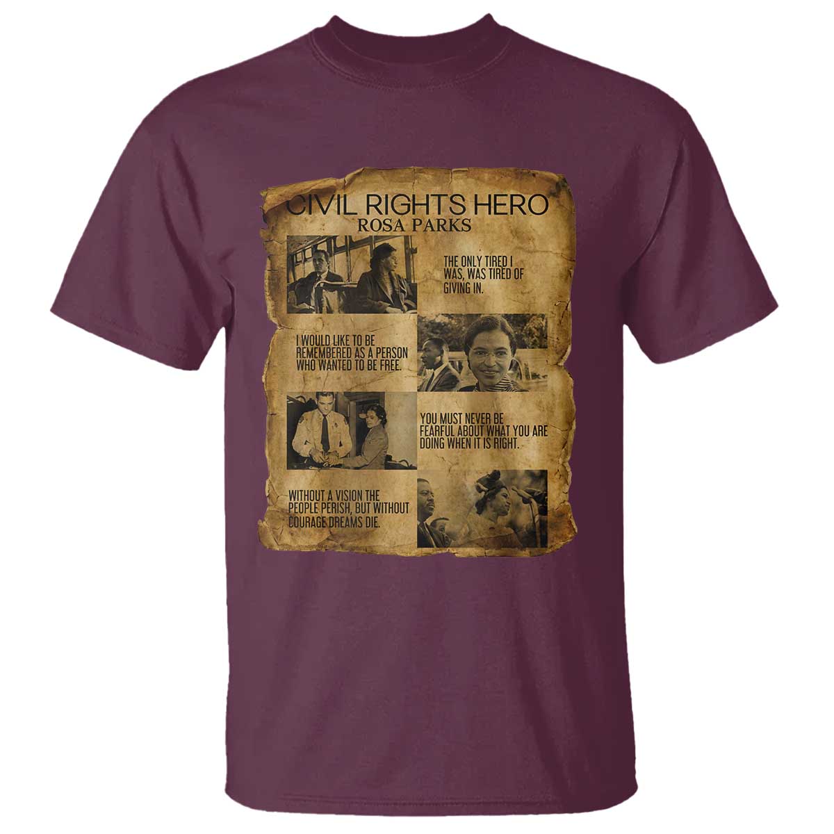 Rosa Parks Quote T Shirt Civil Rights History Hero