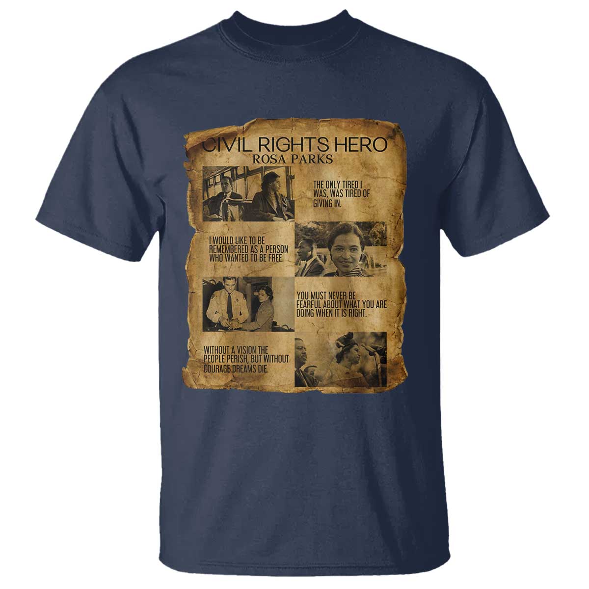 Rosa Parks Quote T Shirt Civil Rights History Hero