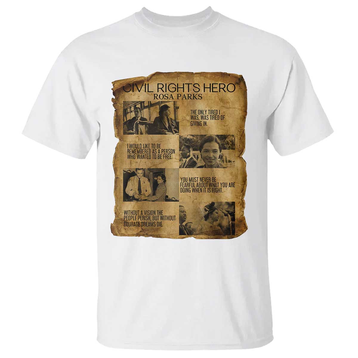 Rosa Parks Quote T Shirt Civil Rights History Hero