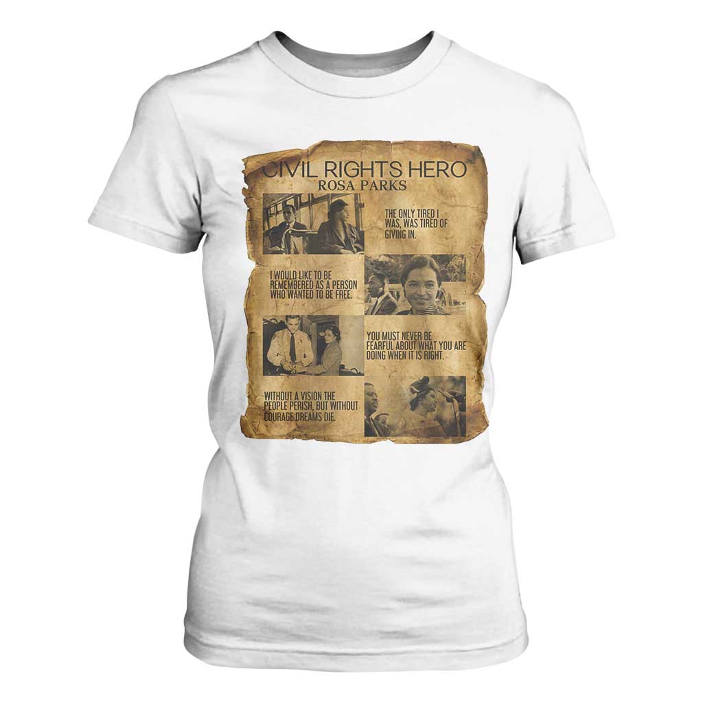 Rosa Parks Quote T Shirt For Women Civil Rights History Hero