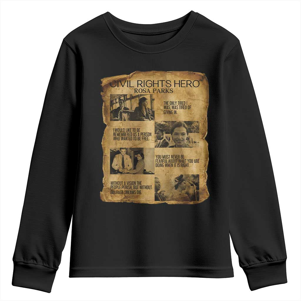 Rosa Parks Quote Youth Sweatshirt Civil Rights History Hero
