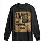 Vintage Rosa Parks Long Sleeve Shirt Groovy Black History Month