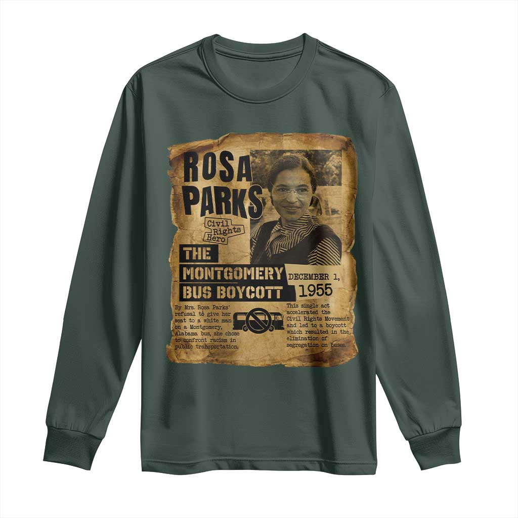 Vintage Rosa Parks Long Sleeve Shirt Groovy Black History Month