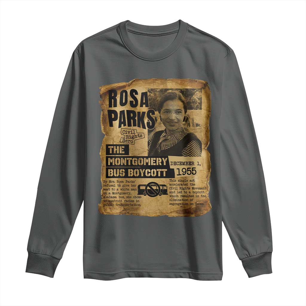Vintage Rosa Parks Long Sleeve Shirt Groovy Black History Month