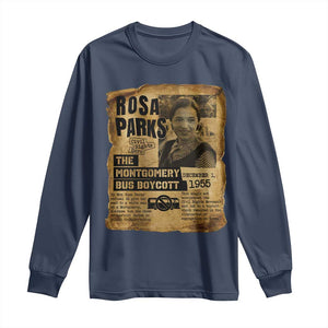 Vintage Rosa Parks Long Sleeve Shirt Groovy Black History Month