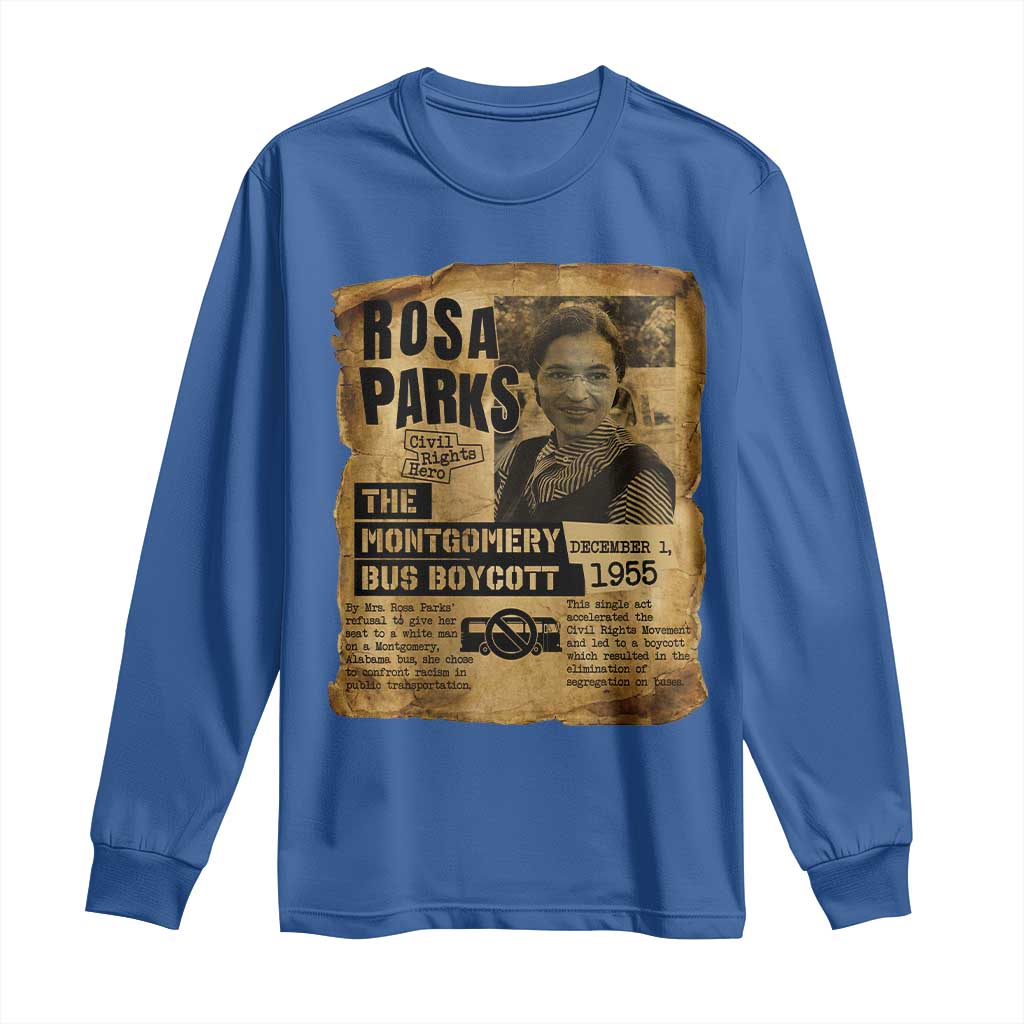 Vintage Rosa Parks Long Sleeve Shirt Groovy Black History Month