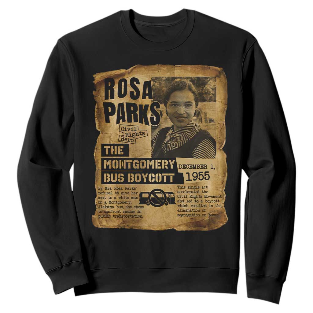 Vintage Rosa Parks Sweatshirt Groovy Black History Month