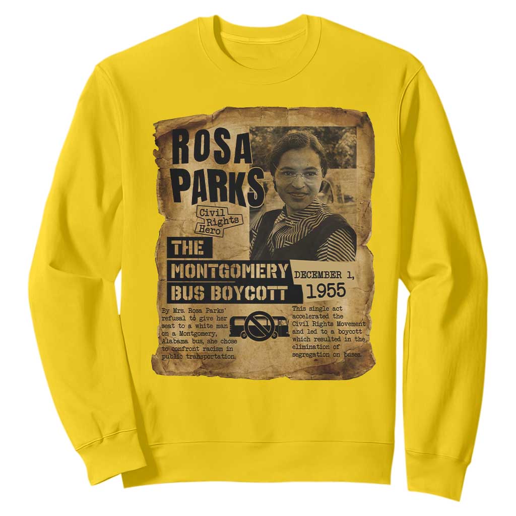 Vintage Rosa Parks Sweatshirt Groovy Black History Month