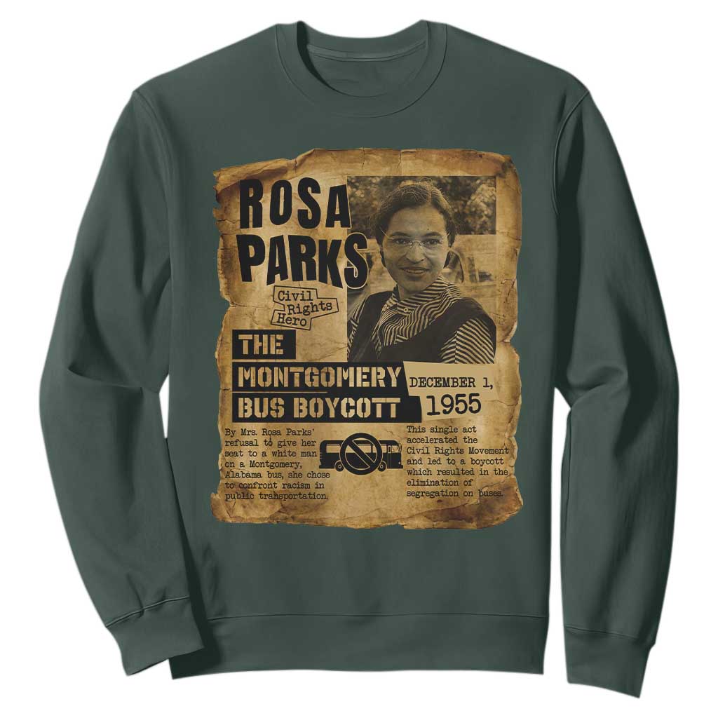 Vintage Rosa Parks Sweatshirt Groovy Black History Month