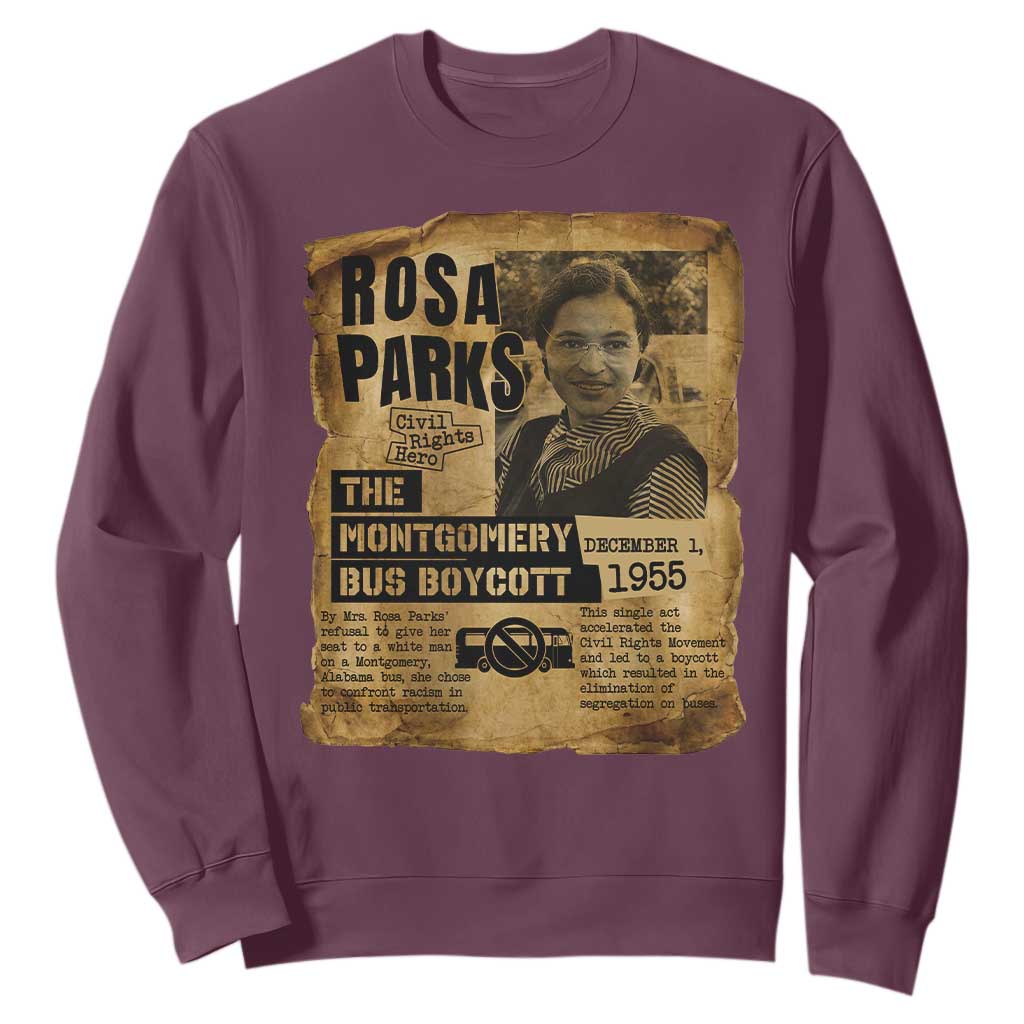 Vintage Rosa Parks Sweatshirt Groovy Black History Month