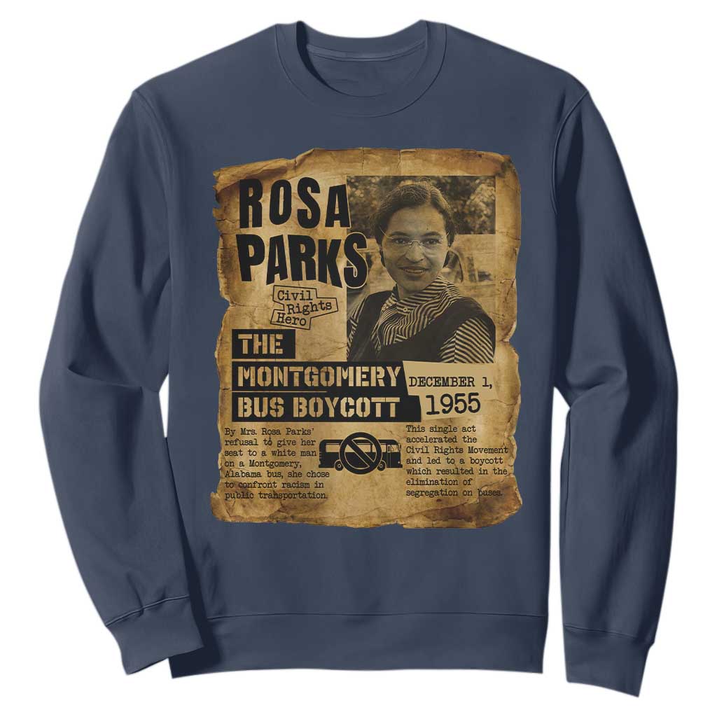 Vintage Rosa Parks Sweatshirt Groovy Black History Month
