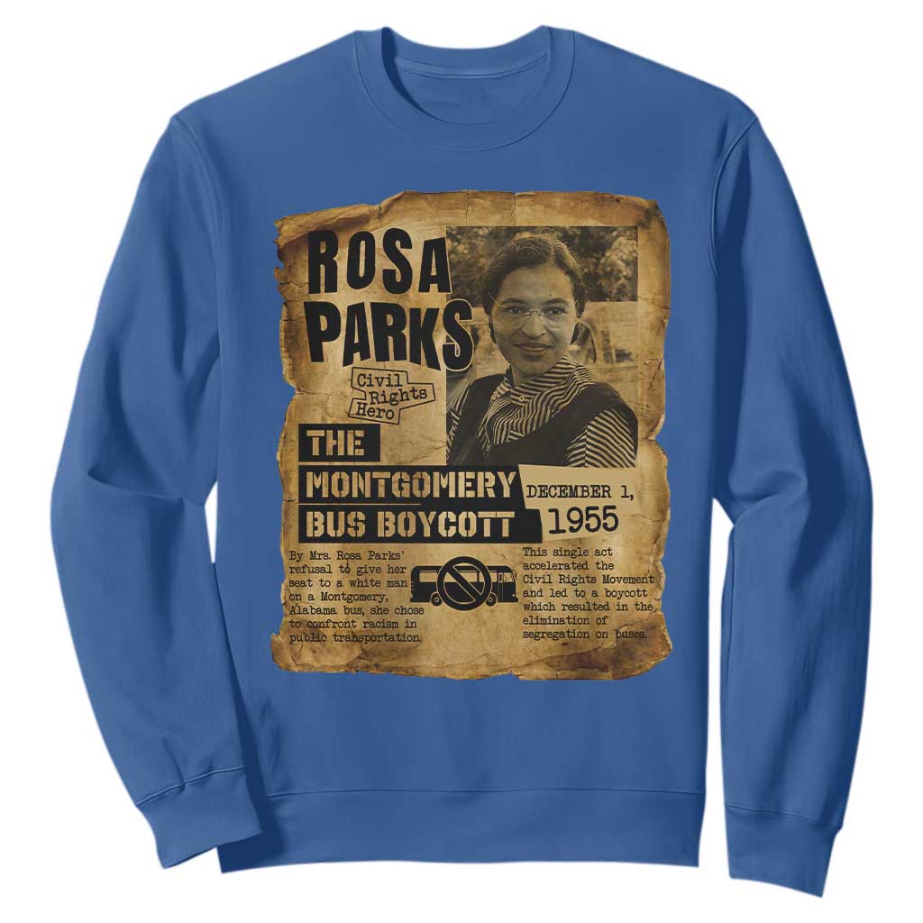 Vintage Rosa Parks Sweatshirt Groovy Black History Month
