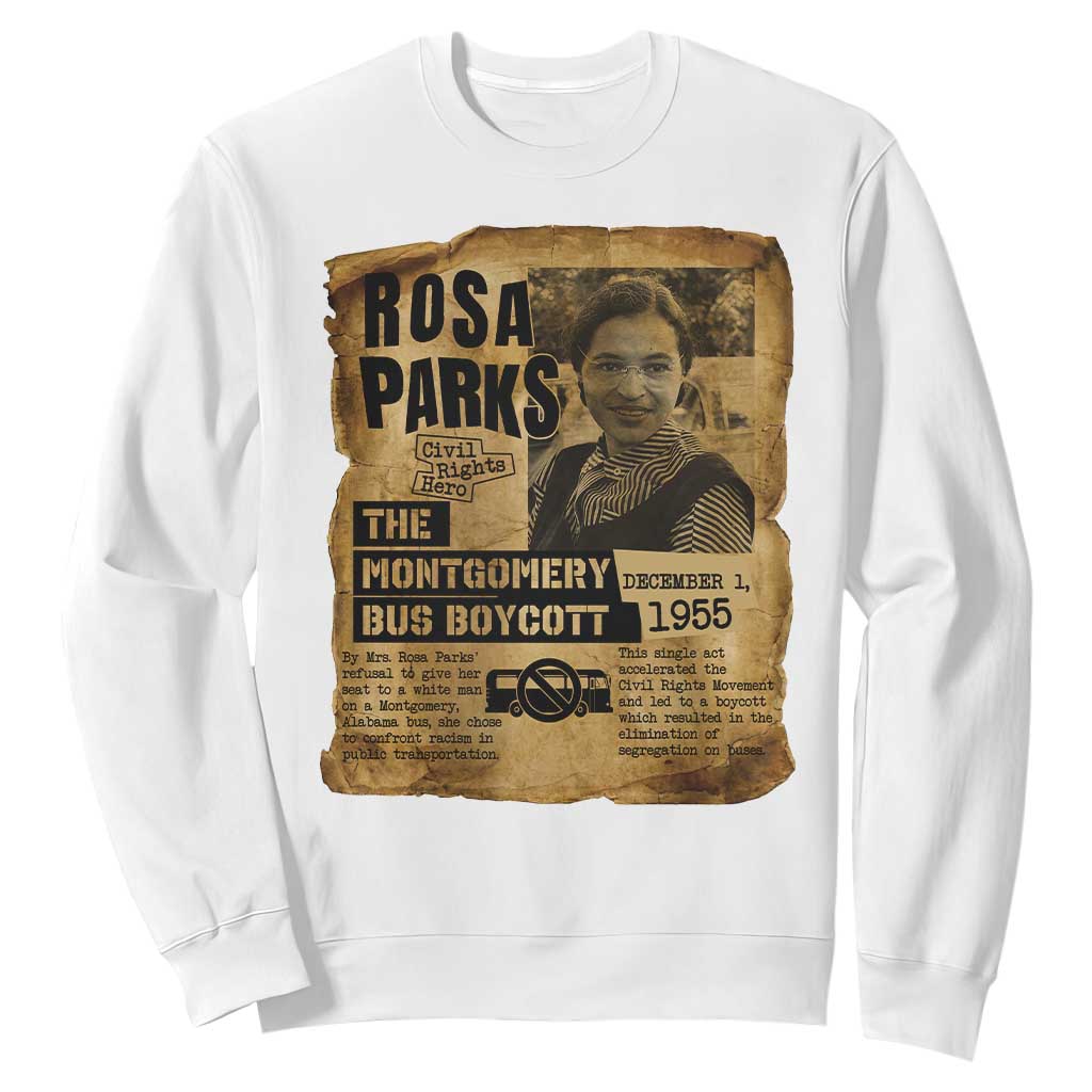Vintage Rosa Parks Sweatshirt Groovy Black History Month