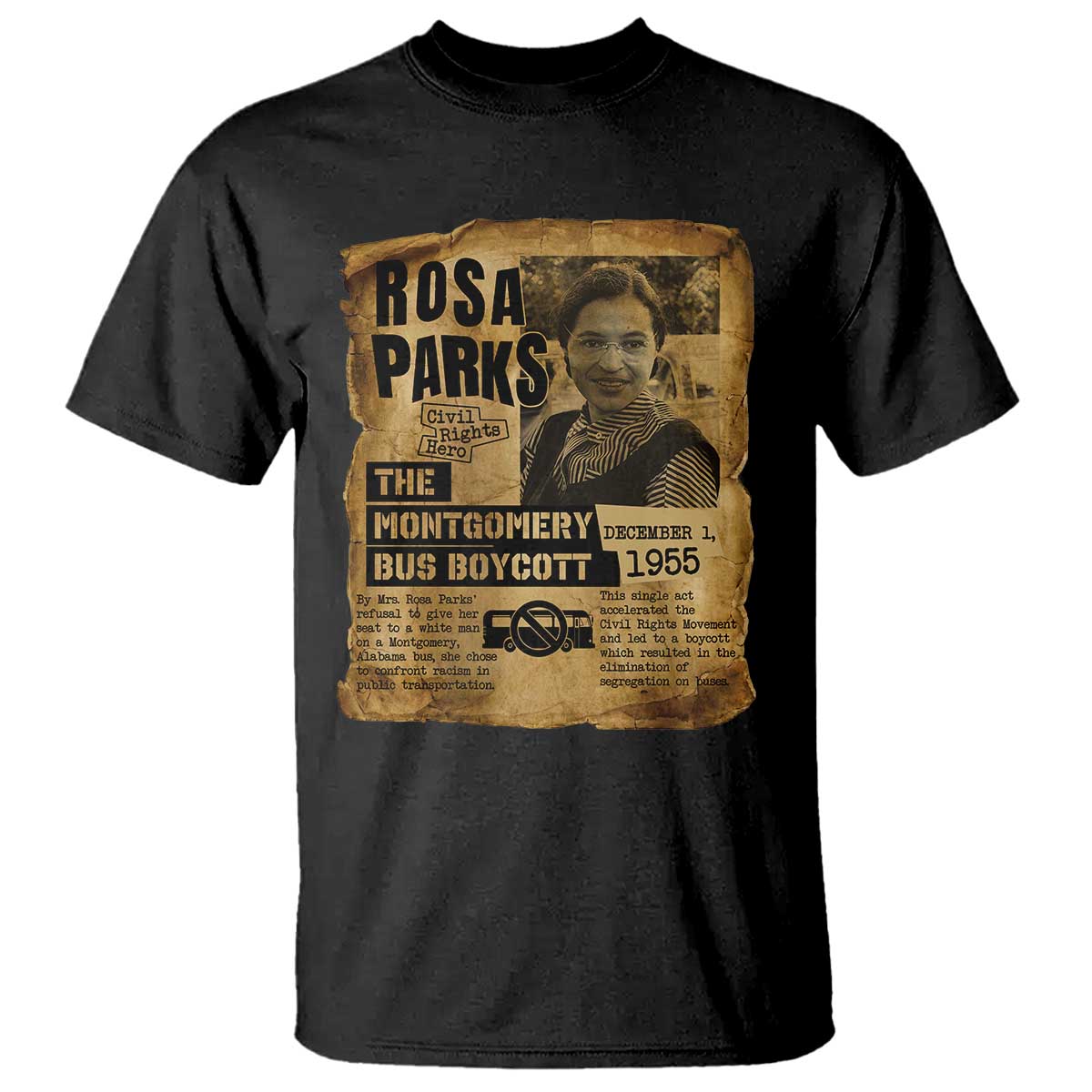 Vintage Rosa Parks T Shirt Groovy Black History Month