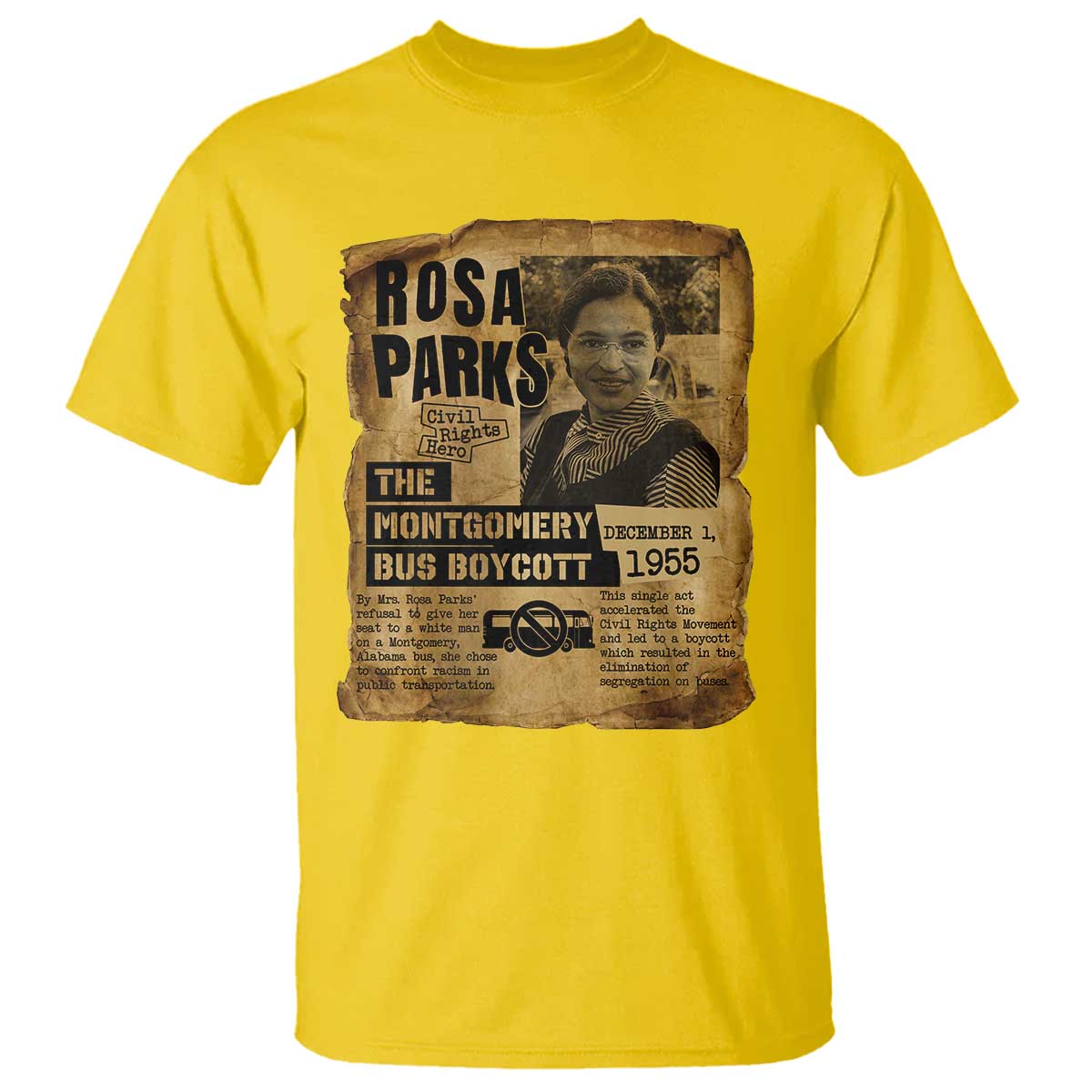 Vintage Rosa Parks T Shirt Groovy Black History Month