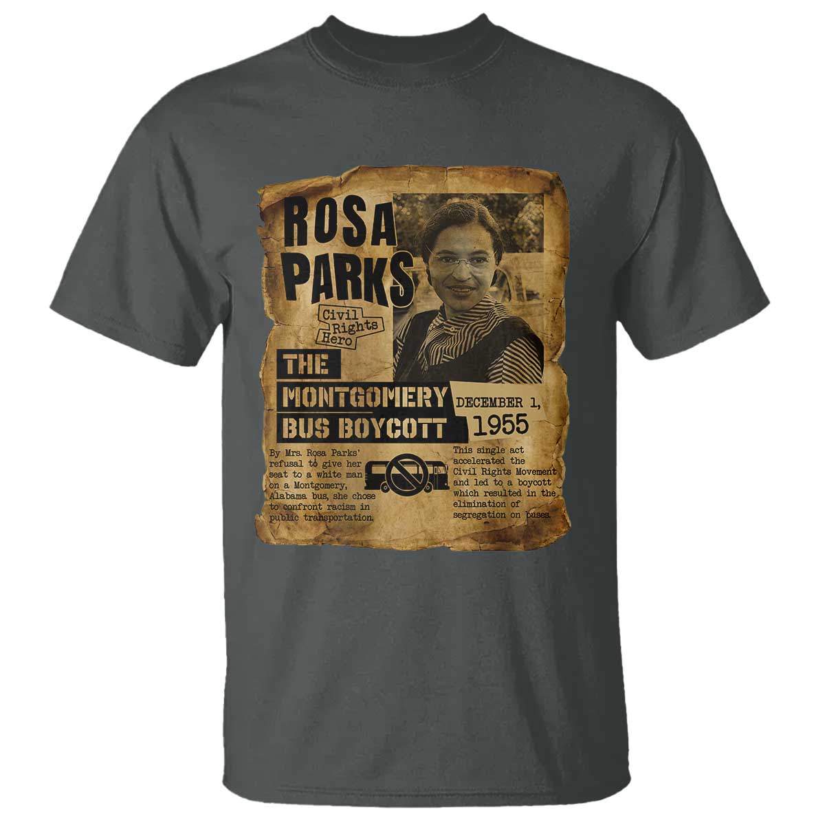 Vintage Rosa Parks T Shirt Groovy Black History Month
