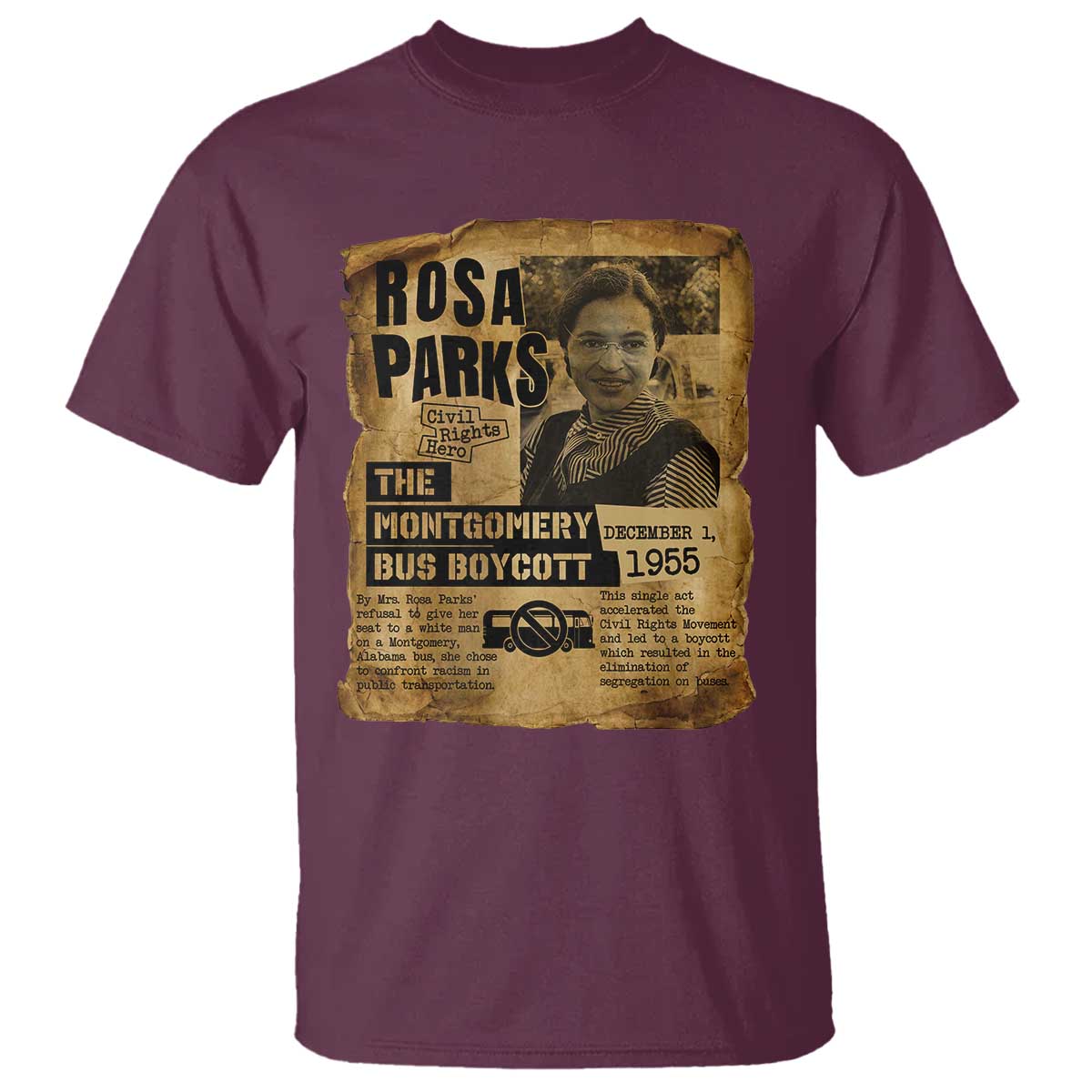 Vintage Rosa Parks T Shirt Groovy Black History Month