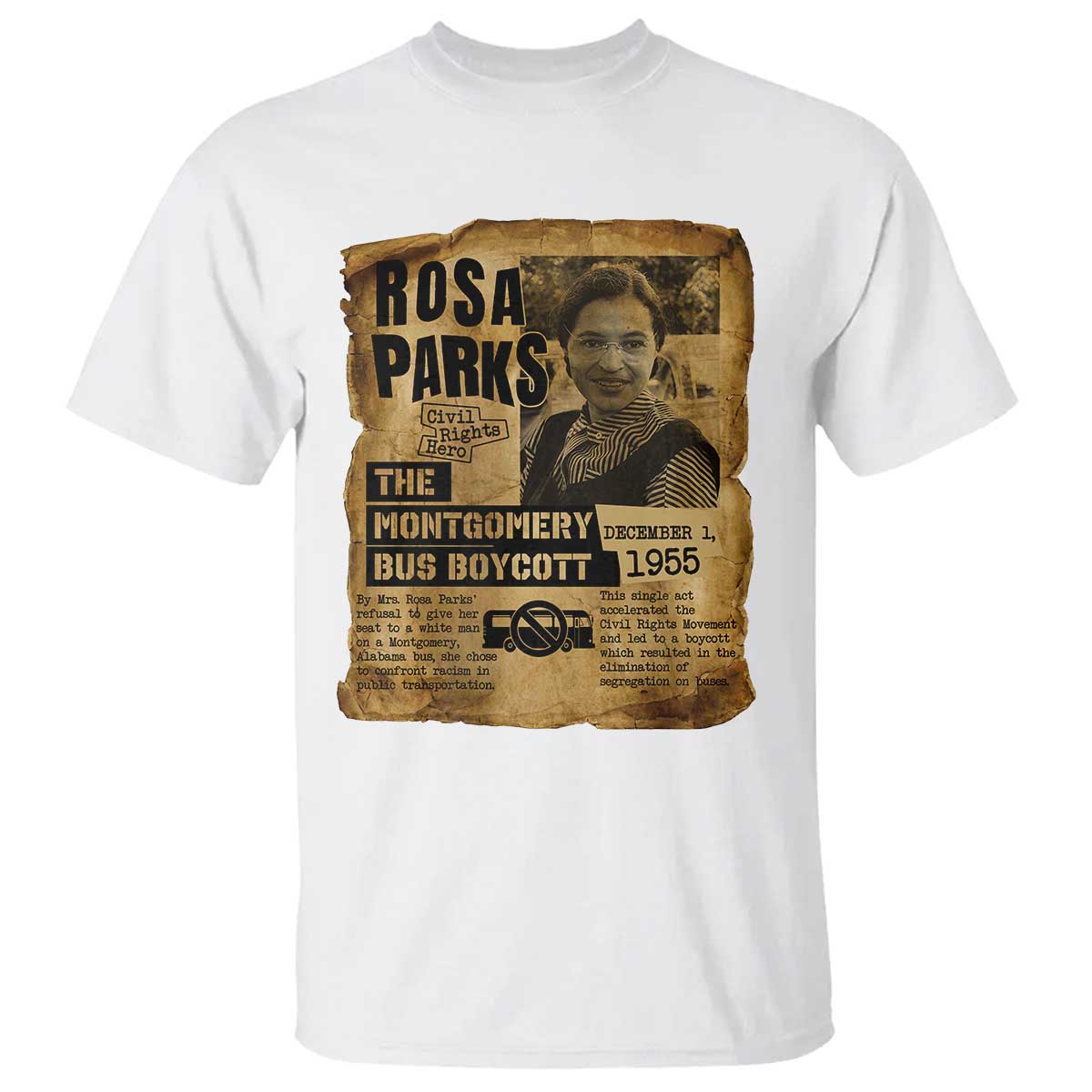 Vintage Rosa Parks T Shirt Groovy Black History Month