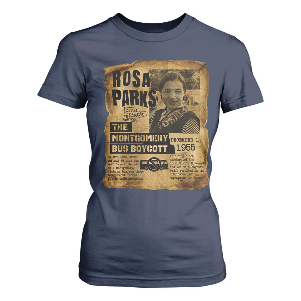 Vintage Rosa Parks T Shirt For Women Groovy Black History Month