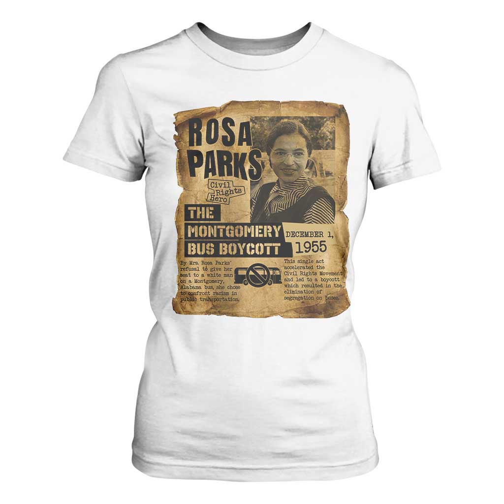 Vintage Rosa Parks T Shirt For Women Groovy Black History Month