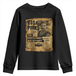 Vintage Rosa Parks Youth Sweatshirt Groovy Black History Month