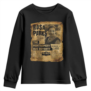 Vintage Rosa Parks Youth Sweatshirt Groovy Black History Month