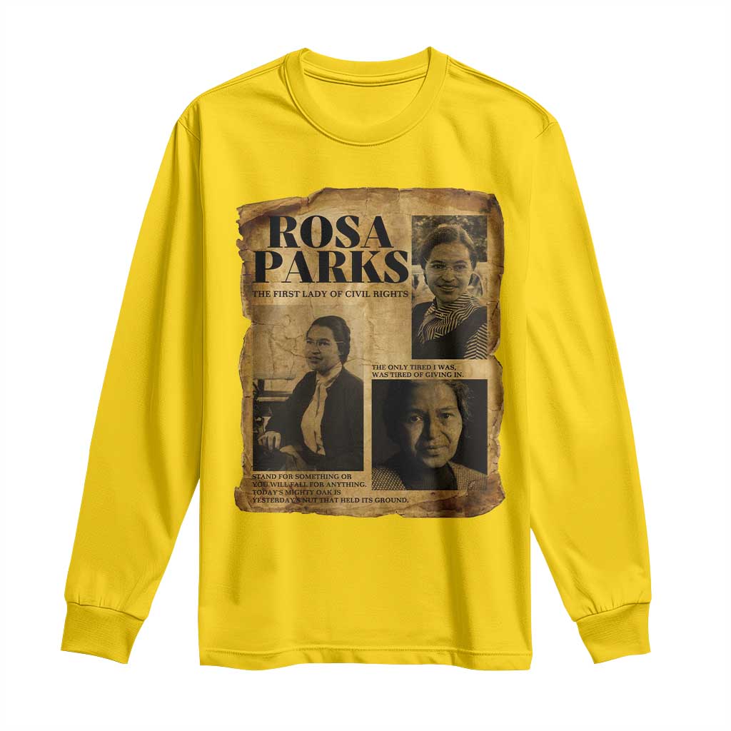 Vintage Rosa Parks Long Sleeve Shirt Women Empowerment Inspirational Quote