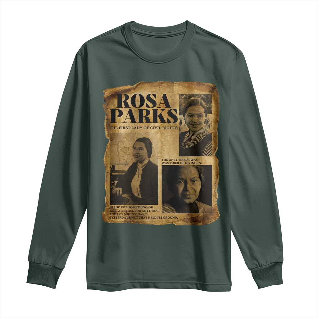 Vintage Rosa Parks Long Sleeve Shirt Women Empowerment Inspirational Quote