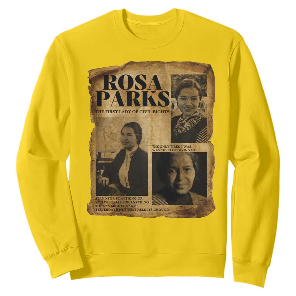 Vintage Rosa Parks Sweatshirt Women Empowerment Inspirational Quote
